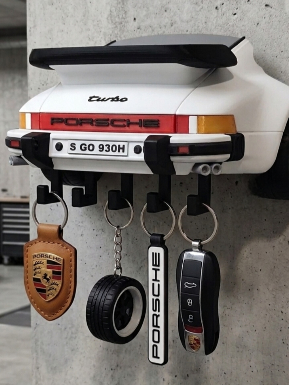 Porsche 911 Key Hanger , Key Holder, Wall Decor, Dad Gift, Turbo, 930, Luxury